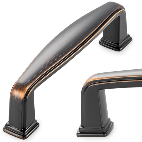 KOOFIZO 10 Pack 3 Inch Oil Rubbed Bronze Kitchen Cabinet Pulls Rubbed Bronze Cabinet Handles Bronze Cabinet Hardware for Kitchen Cabinets 1817 Drawer Dresser Cupboard Bedroom - color: Oil Rubbed Bronze, size: 3" CC - 10pcs
