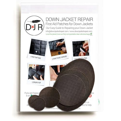 Down Jacket Repair Patches - Self-Adhesive Down Jacket Repair Patches | Waterproof, Tear-Resistant, Pre-Cut Patches | 7-Piece Set for Outdoor Gear, Sleeping Bags & Tent - color: Dark Brown