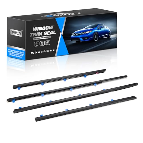 Door Window Trim Seal Weather Stripping Moulding Belt Sweep Felt Fit Honda Civic 2012 2013 2014 2015 4 Door Sedan Replaces 72450-TR0-A01 72410-TR0-A01 72950-TR0-A01 72910-TR0-A01 - size: CIVIC 2012-2015