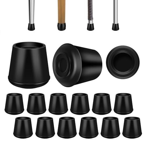 VOCOMO 1" Round Rubber Chair Leg Tips Caps, Chair Leg Floor Protectors Furniture Legs Caps Non Slip Reduce Noise for Hardwood Floors (Black, 24 Pack) - color: Black, size: 1" - 24Pack