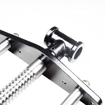 HFS(R) 9 Inch Woodworking Bench Vise, Heavy Duty Front Screw Vise for Workbench Chrome plating Leg Vise Hardware Woodworking with Mounting Screws - size: 9"