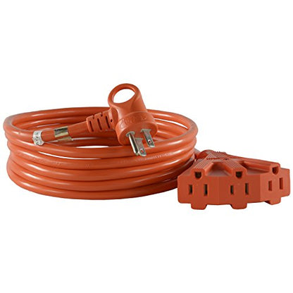 Conntek 24342-144 I-Ring Tri-Outlet Extension Cord 12-Foot 14/3 U.S. I-Ring Male Plug To Three Outlet With Light Indicator