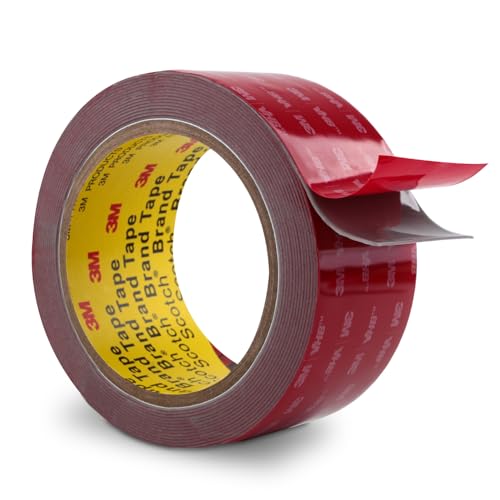 3M Double Sided Tape Heavy Duty 2" x 15.4Ft Mounting Tape Foam Tape Waterproof for Indoor Outdoor Home Office Car Decor - color: Grey, size: 2" x 15.4Ft