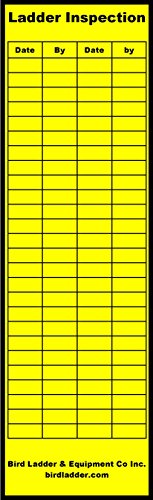300 lb. 1A Step Ladder Safety Label w/Inspection Tag Package (Pack of 6)