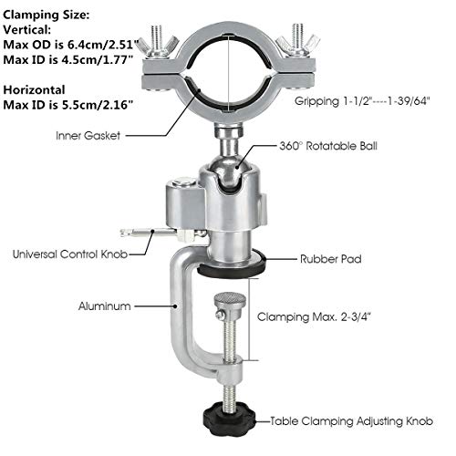 360 Degree Bench Clamp Vises Grinder Holder Electric Drill Stand Holder for Universal Work