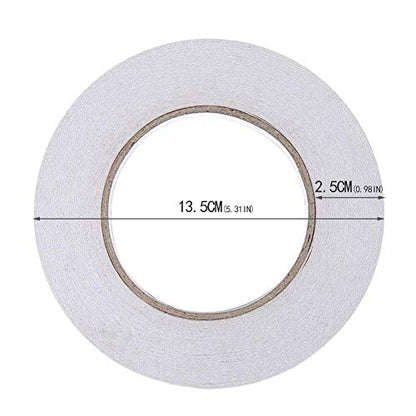 Ultra Thin Double Sided Adhesive Tape (1/2 Inches 55 Yards) Lasting, Acid Free & Heat Resistant for Gifts, Photos, Scrapbooking, Documents, Wallpaper, Crafts, Card and Boxes - size: 1/2 Inches