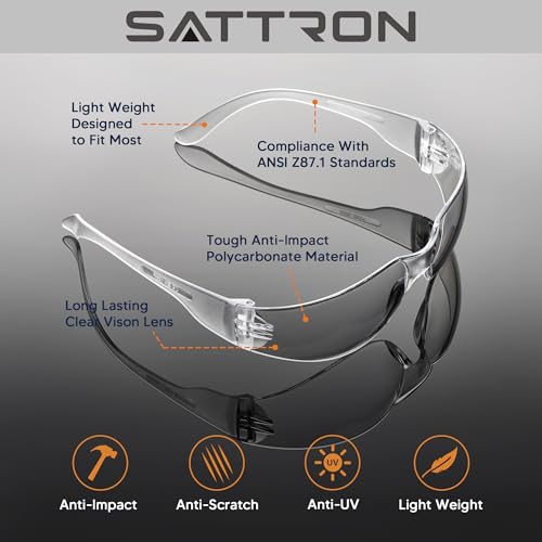 Clear Safety Glasses Bulk of 24, ANSI Z87.1 Eye Protection for Women Men, Scratch & Impact Resistant Protective Glasses, Ideal for Lab, Construction, Shooting - color: 24pack Clear Lens