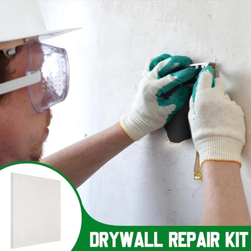 22 Pcs Drywall Repair Kit with 12x12x1/2 Drywall Repair Panel, Sheetrock Hole Patch Kit with Wall Patching Paste, Sanding Block, Putty Knives, to Fill Large Holes for Home Wall Surface Ceiling - size: 12 x12 x1/2 Inch