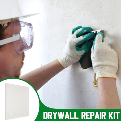 22 Pcs Drywall Repair Kit with 16x16x1/2 Drywall Repair Panel, Sheetrock Hole Patch Kit with Wall Patching Paste, Sanding Block, Putty Knives, to Fill Large Holes for Home Wall Surface Ceiling - size: 16 x16 x1/2 Inch