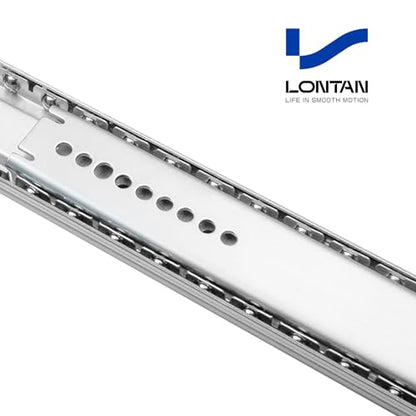 LONTAN 5 Pcs Center Mount Drawer Slides Bottom Mount for Cabinet and Dresser 16 Inch Heavy Duty Drawer Rails 10.74" Extension Glide Track - size: 16 Inch