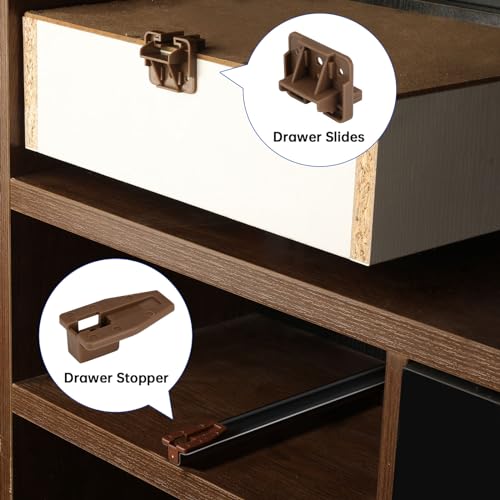 LONTAN DGSL01 Plastic Drawer Slides and Guides 2 Pack Drawer Replacement Part for Center Mount Cabinet Rails Plastic Guides for Dresser - size: 2 Pack, style: Classic