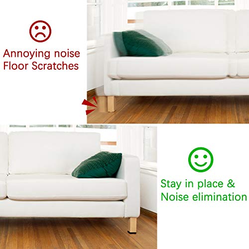 Yelanon Non Slip Furniture Pads -8pcs 6" Grippers Hardwood Floors, Non Skid for Furniture Legs,Self Adhesive Rubber Furniture Feet, Anti Slide Furniture Floors Protectors for Keep Couch Stoppers - size: 8pcs 6" Square