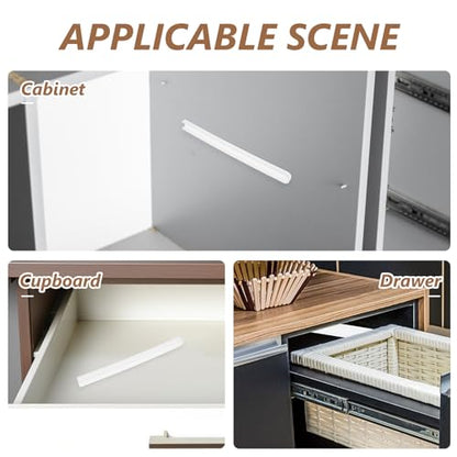 7.28 Inch Heavy Duty Cabinet Drawer Slides with Accessories Smooth Sliding Rails for Furniture Drawers Tv Cabinets Cupboards Side Mount Track Guides