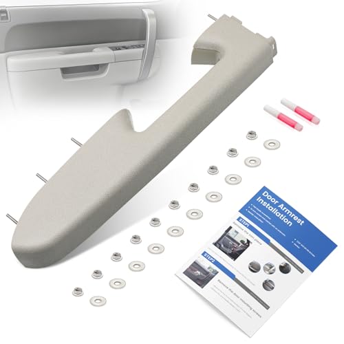 22818466 Front Driver Side Armrest Repair Kit Fit for Chevy Silverado & GMC Sierra 1500 2010-2013, Silverado & GMC Sierra 2500HD 3500HD 2010-2014, Only Fit the Door Handle Below Armrest, Gray - color: Gray, size: Front Driver Side