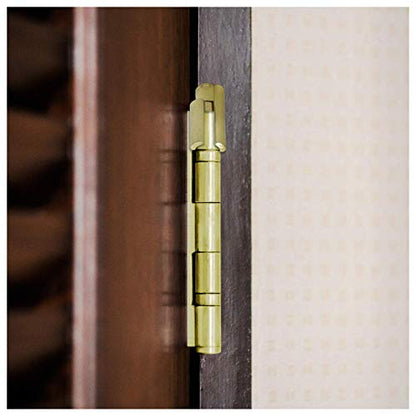Nuk3y Door Saver 2 II Hinge Pin Stop Fits All 3"" to 4-1/2"" Residential Hinges (Polished Brass) - color: Polished Brass