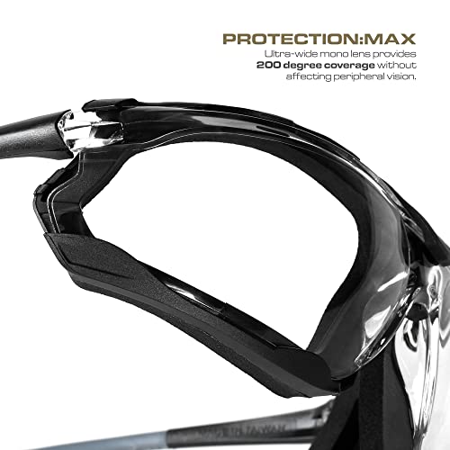 Glove Station Optic Max - Anti-fog Protective Eyewear for Men - Safety Glasses with 3 Lens Options - Clear, Amber or Gray - color: Clear