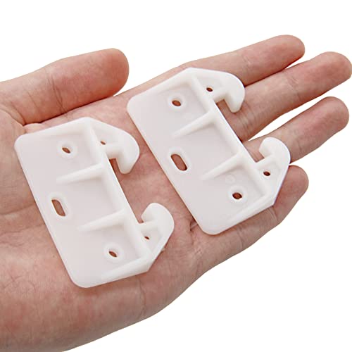 Litoexpe 20 Pieces Plastic Drawer Guides Drawer Track Parts with Screws, Drawer Replacement Guides Brackets for Furniture, Hutches, Dressers, Wardrobe - size: 58×41×29mm - 20 Pcs