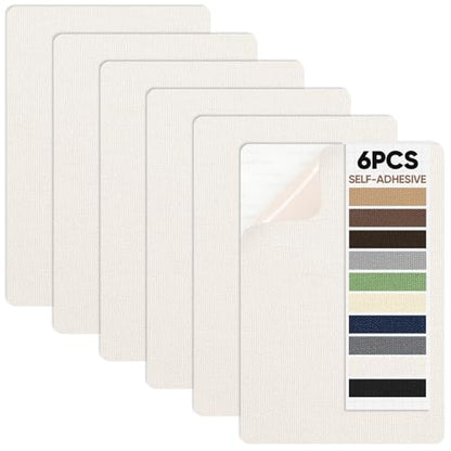 Canvas Patch 5.5 x 8 Inches 6Pcs Self-Adhesive Waterproof Canvas Patch Kit for Repairing Tents,Sofas,Boat Covers,Camping Chair,Awnings,Car Seats.（Beige） - color: Beige, size: 5.5"×8"