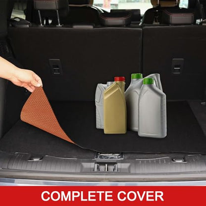 Golener Oil Spill Mat - Garage Floor Mat, Absorbent Oil Pad, Premium Maintenance Mat, Waterproof, Contain Liquid, Protect Floor from Spill & Stain, Reusable, Washable, Durable, 36”x59”, Black/Orange - size: 3' x 4'11" (Rectangular)