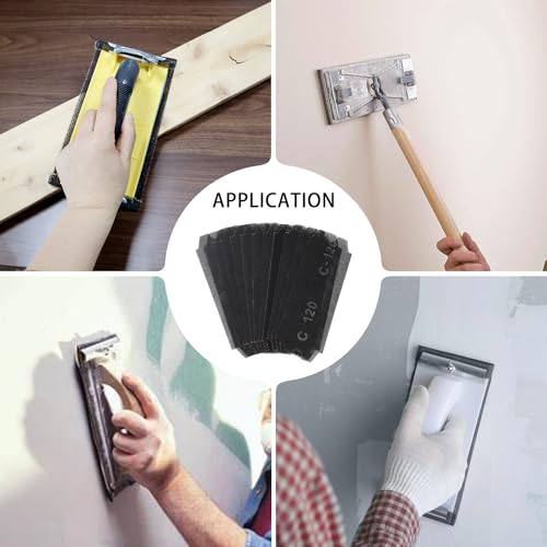 SCOTTCHEN Drywall Sanding Screen Mesh Sheet 4-3/16" x 11-1/4" Grit #120-12pcs - style: #120-12pcs