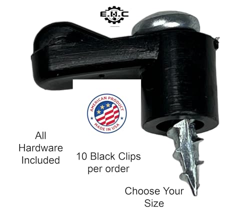 Window Screen Clips "Black” Plastic (Choose Your Size! /Size Run Flush up to 1-3/16” Offset) New or Replacement (10 Pack with All Needed Hardware Included) by E.H.C. (5/16" Offset) - size: 5/16" offset