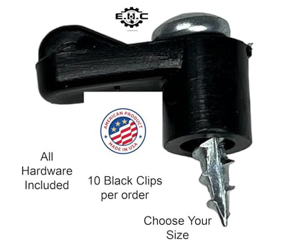 Window Screen Clips "Black” Plastic (Choose Your Size! /Size Run Flush up to 1-3/16” Offset) New or Replacement (10 Pack with All Needed Hardware Included) by E.H.C. (5/16" Offset) - size: 5/16" offset