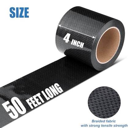 Ramkle RV Underbelly Tape, 4" x 50' RV Underbelly Material, Waterproof Tape with Permanent Sealing Adhesive for RV, Camper Travel Trailer, Mobile Home, Tear Repair Patch - style: 4 Inches x 50 Feet
