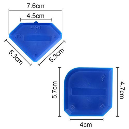 Outus 2 Pieces Caulking Tool Set Silicone Sealant Grout Tool for Kitchen Bathroom Floor Sealant Sealing(Blue) - color: Blue