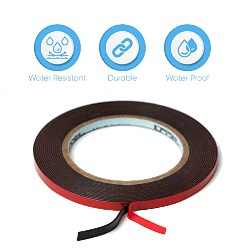 HPP Double Sided Tape, Heavy Duty Tape, Strong and Permanent for Outdoor and Indoor (0.25in x 16ft) - size: 0.25in x 16ft