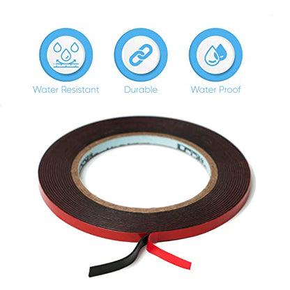 HPP Double Sided Tape, Heavy Duty Tape, Strong and Permanent for Outdoor and Indoor (0.25in x 16ft) - size: 0.25in x 16ft