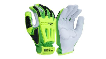 Pyramex Premium Goatskin Safety Gloves With A6 Cut Level And Impact Protection Size XL - size: X-Large