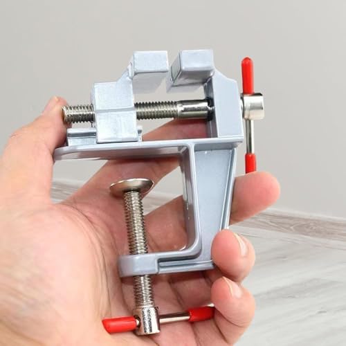 Mini Table Vise – Small Bench Vise Clamp for DIY Projects, Woodworking & Home Repair, Portable Adjustable Vise for Workbench & Craft Work
