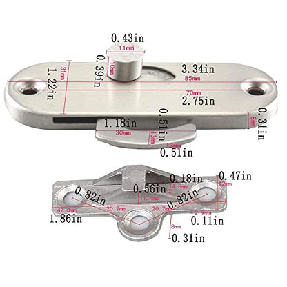 Sliding Bolt Door Lock,Slide Locks for Inside Door,90 Degree Moving Door Right Angle Buckle Privacy Lock, 90 Degree Latch
