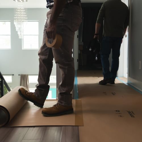 Trimaco X-Board Paint & Remodel, Lightweight Breathable Surface Protector, 1 roll, 35-inch x 50-feet, Brown