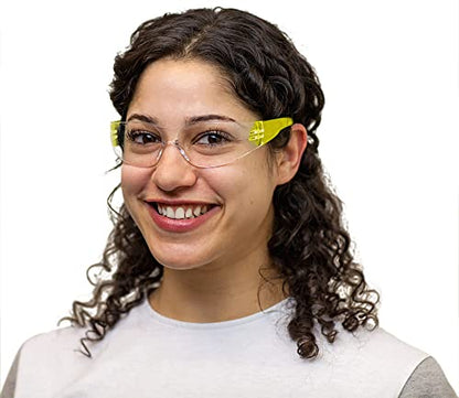 BISON LIFE Clear Safety Glasses – ANSI Z87.1 Scratch & Impact Resistant Wrap Around Eye Protection Goggles for Men & Women - color: Clear/6 Colors