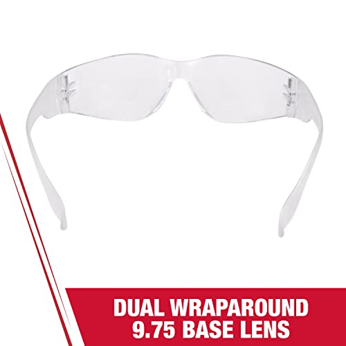 Radians Clear Safety Glasses, Scratch-Resistant, Wraparound, One Size - color: Clear, size: 1 Count (Pack of 1)