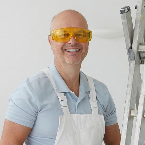 UNCO- Safety Goggles Over Glasses, Protective Goggles, Anti Fog, Work, Safety Glasses Over - color: Yellow Lens, size: 2 Pack