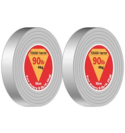 KLAPiT Super Tape Clear Double Sided Heavy Duty Adhesive 40in Enhanced Nano Technology Waterproof Mounting Tape Holds 90 lbs 2.28lb per Inch - style: 2 Packs