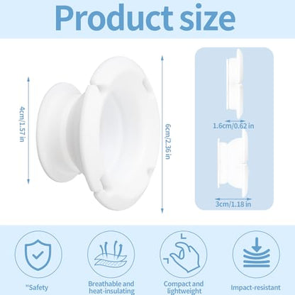 3-Pack Silicone Foldable Charger Cord Organizer – Collapsible Cable Winder & Appliance Cord Holder Compatible with MacBook, PC, USB-C Chargers, and Adapters, Cruise Travel Essentials 2025 (White)