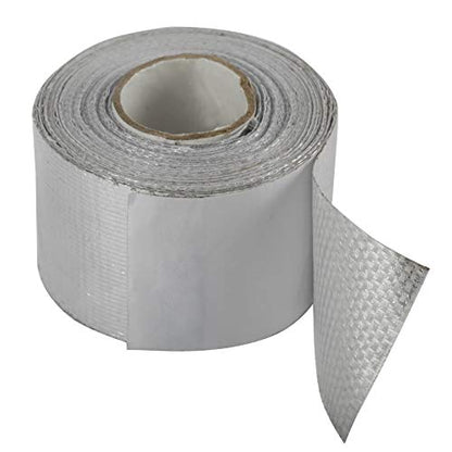 AuInn Self-Adhesive Heat Reflective Heat Resistant High Temperature Tape Fiberglass Heat Shielding Foil Tape (1.5 Inch × 29.53FT)