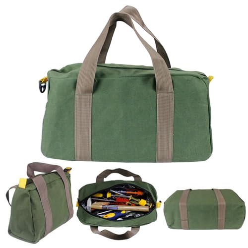 Tool Bag, Canvas Portable Tool Storage Bag Wrench Screwdriver Organizer Pouch Toolkit 16inch - size: 16inch