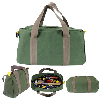 Tool Bag, Canvas Portable Tool Storage Bag Wrench Screwdriver Organizer Pouch Toolkit 16inch - size: 16inch