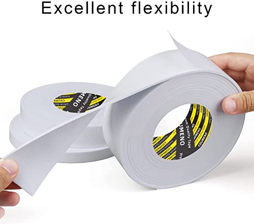 Single-Sided Adhesive EVA Foam Tape 2in x 16.4FT,White Foam Weather Stripping,Door Seal & Window Insulation Tape,Waterproof Sound Proof Seal Strip for Doors,Windows,Garage Door & Gap Sealing - size: 2in x 16.4FT