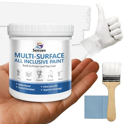 White Paint Touch-Up Paint for Metal, Furniture, Cabinets, Wood, Appliances, Clay, DIY Crafts, Walls, Acrylic Enamel Multi Surface Water Based Fast Drying, 5.3 Fl Oz - color: White - 5.3 oz