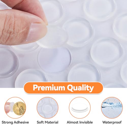 Glass Table Top Anti Slip Pads Self Adhesive- Glass Table Top Bumpers Large 18PCS 4/5 inch, Rubber Feet for Cutting Board - size: Medium 18pcs