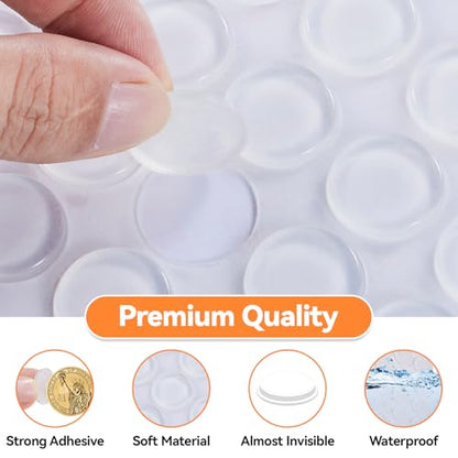 Glass Table Top Anti Slip Pads Self Adhesive- Glass Table Top Bumpers Large 18PCS 4/5 inch, Rubber Feet for Cutting Board - size: Medium 18pcs