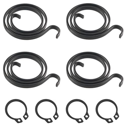 8PCS Door Handle Spring Repair Kit 27.5mm Diameter Coil 1mm Round Circlip Universal DIY Door Lock Accessories 4 Springs And 4 Circlips Each For Repairing Security Doors Wooden Doors