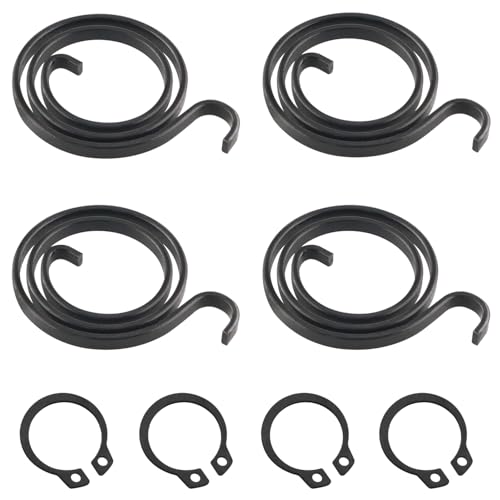 8PCS Door Handle Spring Repair Kit 27.5mm Diameter Coil 1mm Round Circlip Universal DIY Door Lock Accessories 4 Springs And 4 Circlips Each For Repairing Security Doors Wooden Doors