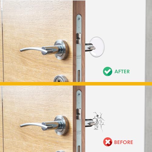 Clear Door Stoppers for Wall – Self Adhesive Door Knob Wall Protector, Door Slam Stopper, Door Handle Bumper Guard (Small -1.6" (10 Pack)) - size: Small -1.6" (10 Pack)