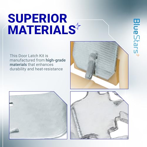 [6 PAIRS] BlueStars 279570 Dryer Door Latch Strike Kit PS334230 AP3094183 14205029 236877 420198 423232 EED4300TQ0 LTE5243DQ6 - Complete Repair Pack Fits GE Whirlpool Kenmore Roper KitchenAid Dryers - style: Pack of 2